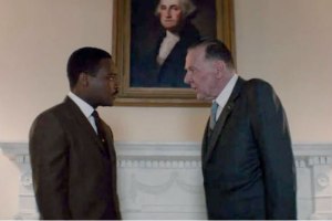 'Ready "LBJ Treatment"...ENGAGE!' Tom Wilkinson as the crass Texan.