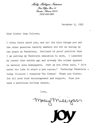 Letter from Molly Milligan